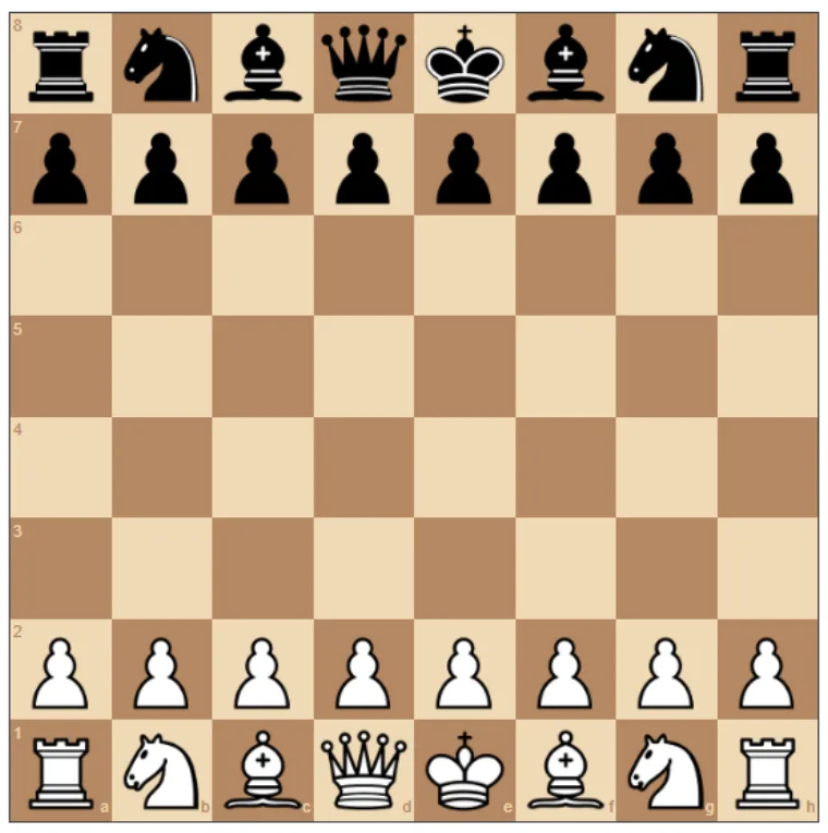 Next-Gen Chess board in the classic starting position, ready for a coached game.